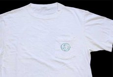 画像3: 80s Hobie SURF MONSTER EXPRESS コットン ポケットTシャツ 白 (3)