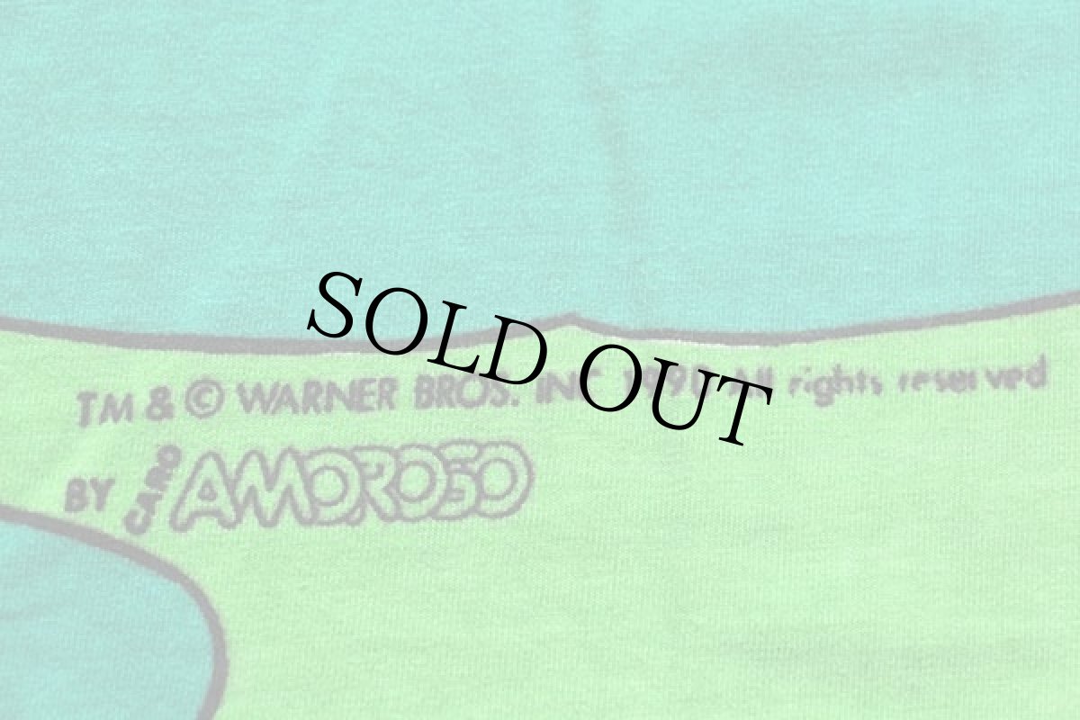 画像5: 90s イタリア製 WARNER BROS LOONEY TUNES シルベスター&トゥイーティー オールオーバープリント コットンTシャツ★特大 (5)