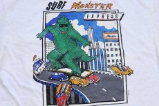 画像5: 80s Hobie SURF MONSTER EXPRESS コットン ポケットTシャツ 白 (5)