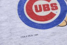 画像5: 90s MLB CHICAGO CUBS THE FLINTSTONES フリントストーン コットンTシャツ 杢ライトグレー (5)