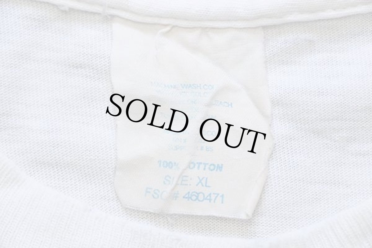 画像4: 90s スヌーピー ウッドストック JOE COOL 染み込みプリント コットンTシャツ ボロ 白 XL (4)