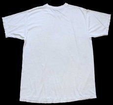 画像3: 90s スヌーピー ウッドストック JOE COOL 染み込みプリント コットンTシャツ ボロ 白 XL (3)
