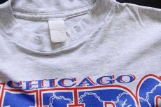 画像4: 90s MLB CHICAGO CUBS THE FLINTSTONES フリントストーン コットンTシャツ 杢ライトグレー (4)