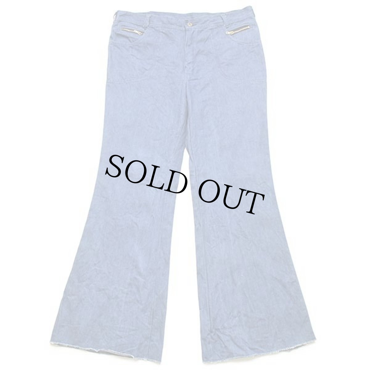 画像2: UNKNOWN ベルボトム デニムパンツ w40 L32★フレア (2)