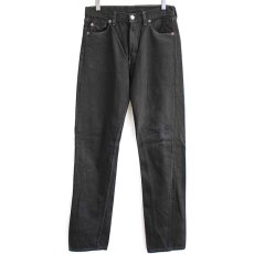 画像2: 90s スペイン製 Levi'sリーバイス 501 ダメージ ブラック デニムパンツ 後染め w29★SDP1507 ユーロ (2)