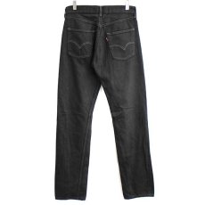 画像3: 90s スペイン製 Levi'sリーバイス 501 ダメージ ブラック デニムパンツ 後染め w29★SDP1507 ユーロ (3)