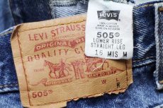 画像6: 00s メキシコ製 Levi'sリーバイス 505 カットオフ デニムパンツ 16 MIS M★SDP1593 (6)