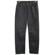 画像2: 00s ポーランド製 Levi'sリーバイス 751 ブラック デニムパンツ 後染め w31 L34★SDP1547 ユーロ (2)