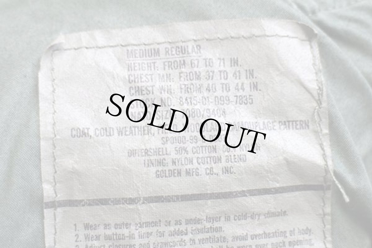 画像4: 90s 米軍 U.S.ARMY パッチ付き ウッドランドカモ M-65 フィールドジャケット M-R★05 (4)