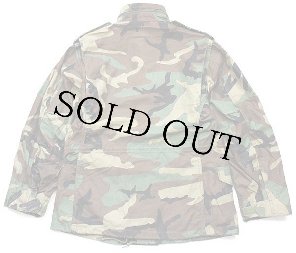 90s 米軍 U.S.NAVY SEABEES パッチ付き ウッドランドカモ M-65