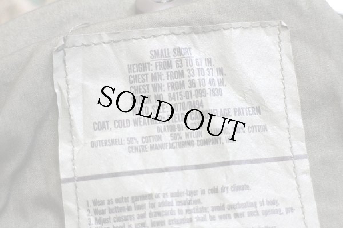 画像4: 90s 米軍 U.S.NAVY SEABEES パッチ付き ウッドランドカモ M-65 フィールドジャケット S-S★01 (4)