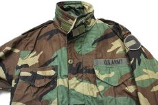 画像3: 80s 米軍 U.S.ARMY パッチ付き ウッドランドカモ M-65 フィールドジャケット XS-R★04 (3)