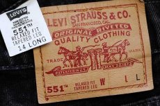 画像6: 90s USA製 Levi'sリーバイス 551 ブラック デニムパンツ 14 LONG (6)