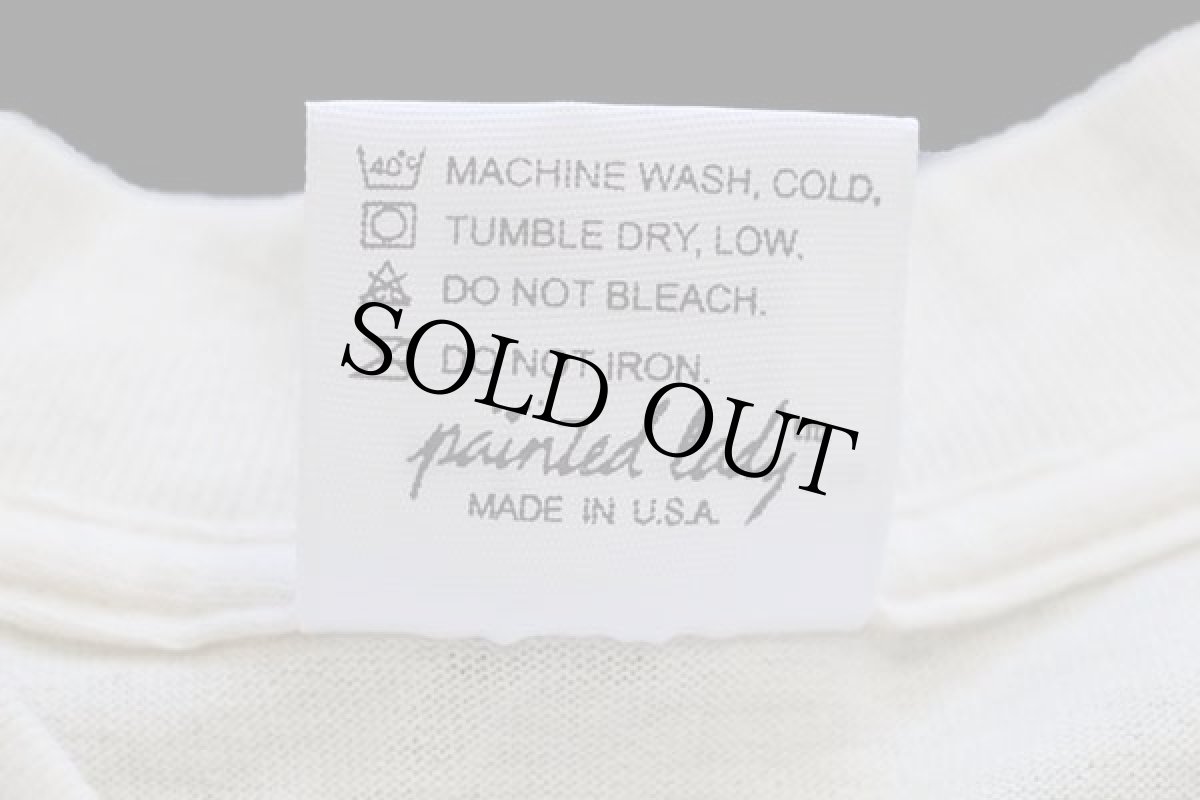 画像5: デッドストック★90s USA製 rel e vant products チューリップ アート コットンTシャツ 生成り XL★A (5)