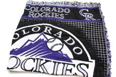 画像1: 90s USA製 MLB COLORADO ROCKIES ロッキーズ ラグ (1)