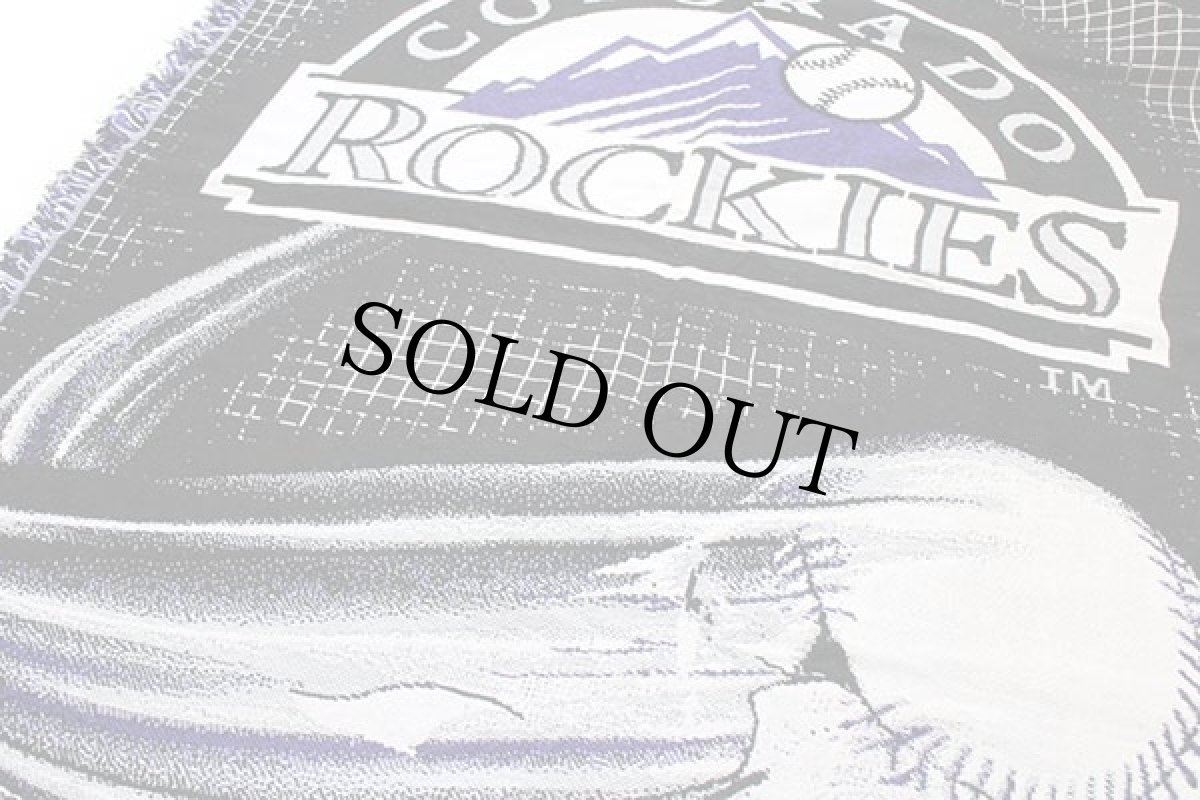 画像5: 90s USA製 MLB COLORADO ROCKIES ラグ (5)
