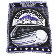 画像2: 90s USA製 MLB COLORADO ROCKIES ロッキーズ ラグ (2)