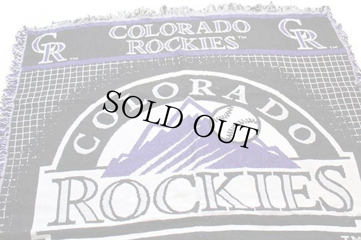 画像3: 90s USA製 MLB COLORADO ROCKIES ラグ (3)