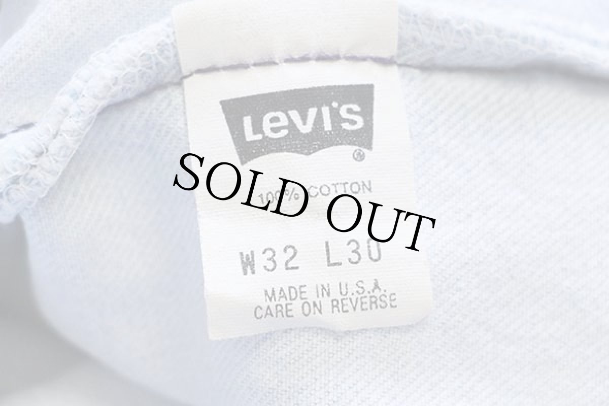 画像6: 90s USA製 Levi'sリーバイス 501 デニムパンツ アイスブルー w32 L30 (6)