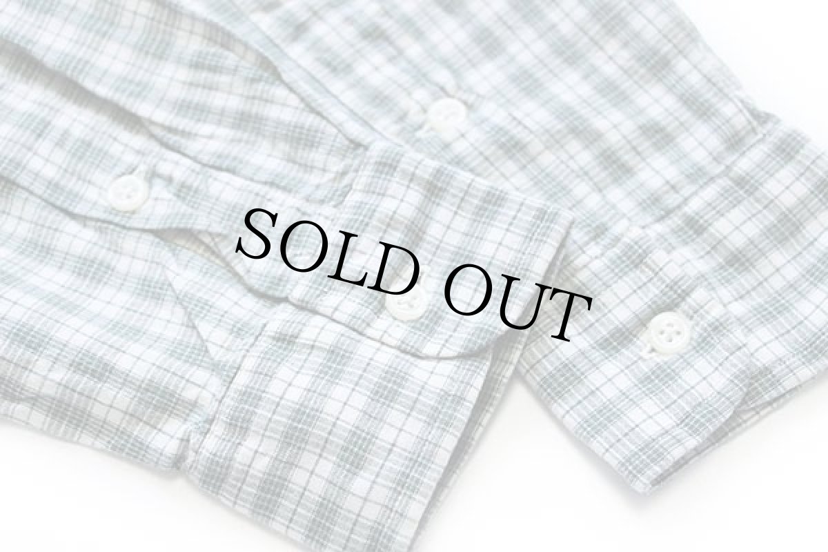 画像6: 90s ラルフローレン BLAKE チェック ボタンダウン コットンシャツ 緑×オフホワイト M★インド綿 (6)