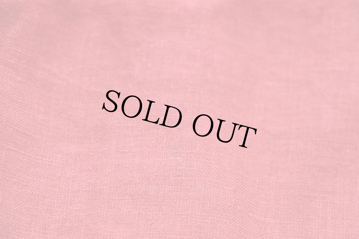 画像6: 00s ポロ ラルフローレン チンスト&マチ付き 無地 リネン ワークシャツ 薄赤 XL (6)