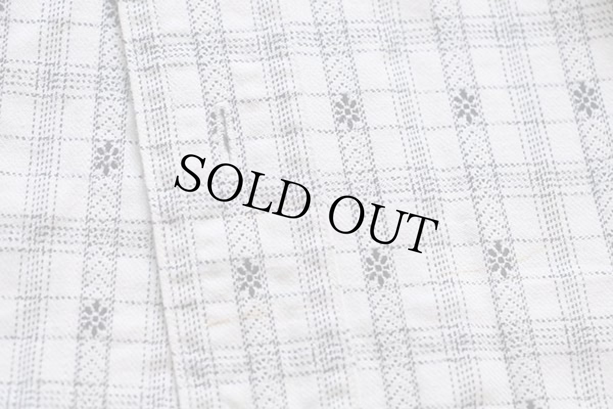 画像5: 80s BANANA REPUBLICバナナリパブリック 織り柄 チェック ボタンダウン コットンシャツ M (5)