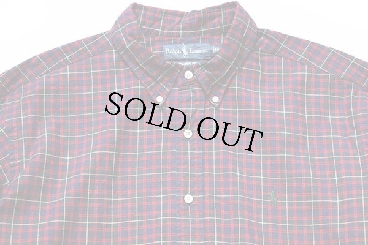 画像3: 00s ラルフローレン タータンチェック ボタンダウン コットンシャツ XL (3)