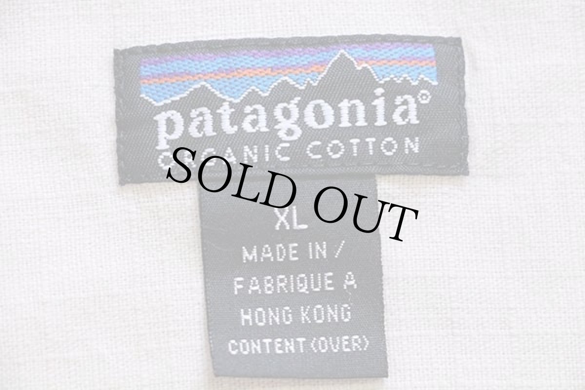 画像4: 90s patagoniaパタゴニア 織り柄 オーガニックコットン シャツ ベージュ XL (4)