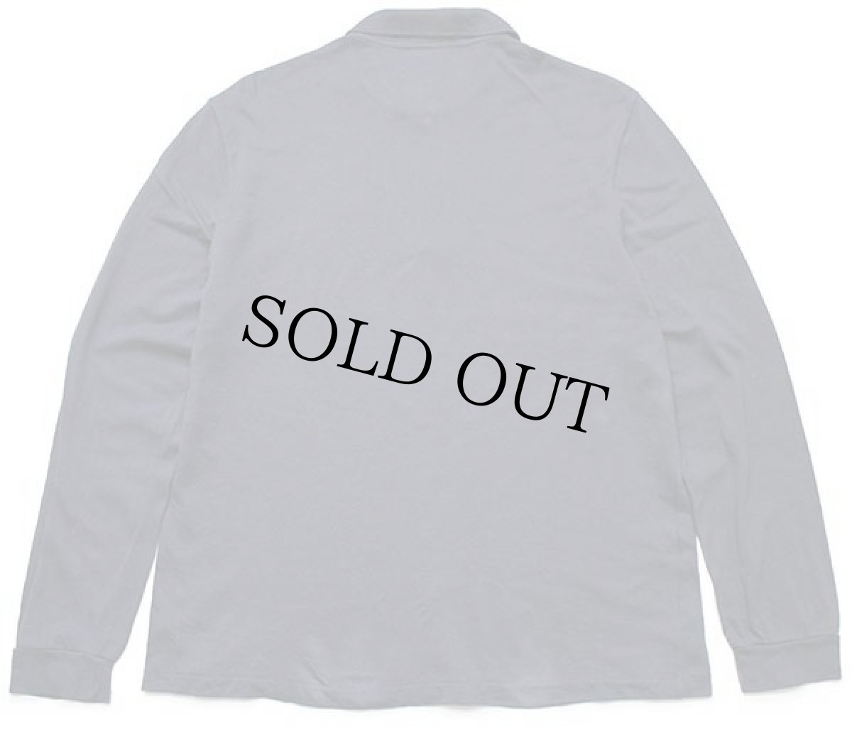 画像2: 00s LACOSTEラコステ ワンポイント コットン 鹿の子 長袖ポロシャツ グレー 5★69 (2)