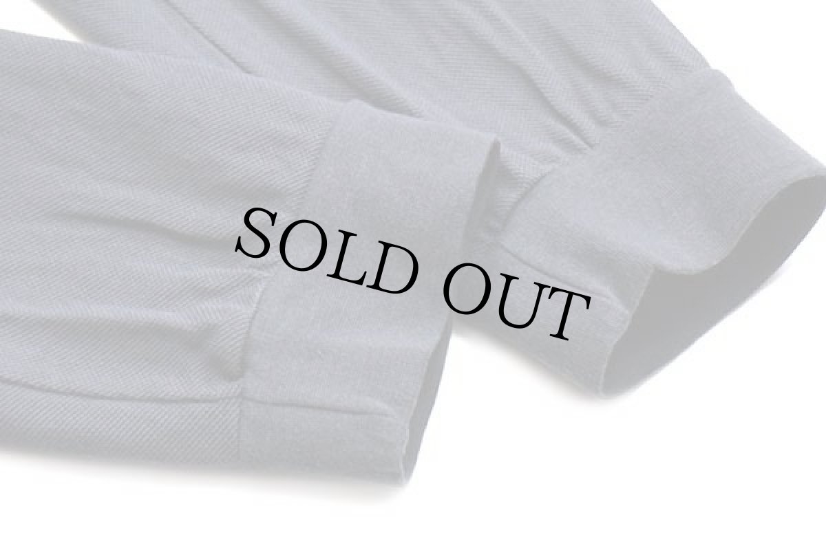 画像6: 00s LACOSTEラコステ ワンポイント コットン 鹿の子 長袖ポロシャツ グレー 5★69 (6)