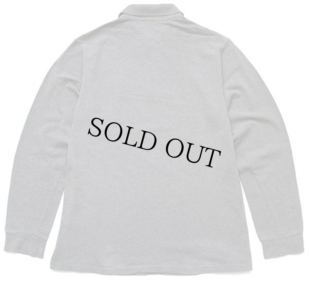 画像2: 90s LACOSTEラコステ ワンポイント コットン 鹿の子 長袖ポロシャツ 杢グレー 3★70 (2)