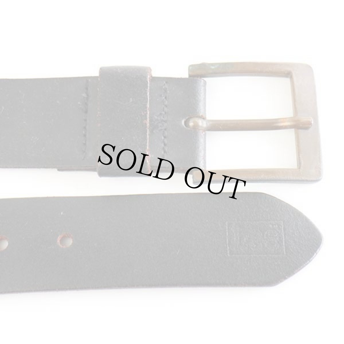 画像2: イタリア製 Leeリー レザーベルト 黒 38 (2)