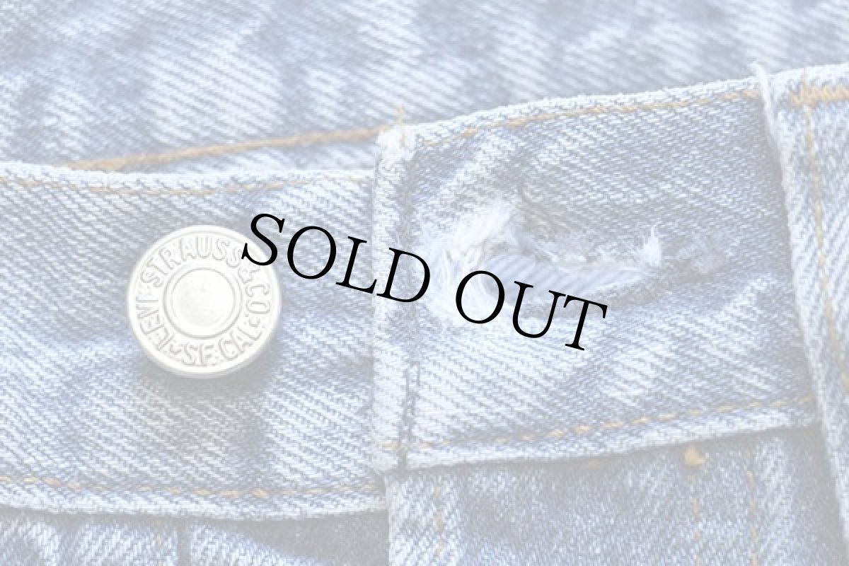 画像8: 80s USA製 Levi'sリーバイス 501 ダメージ デニムパンツ w30★86 (8)