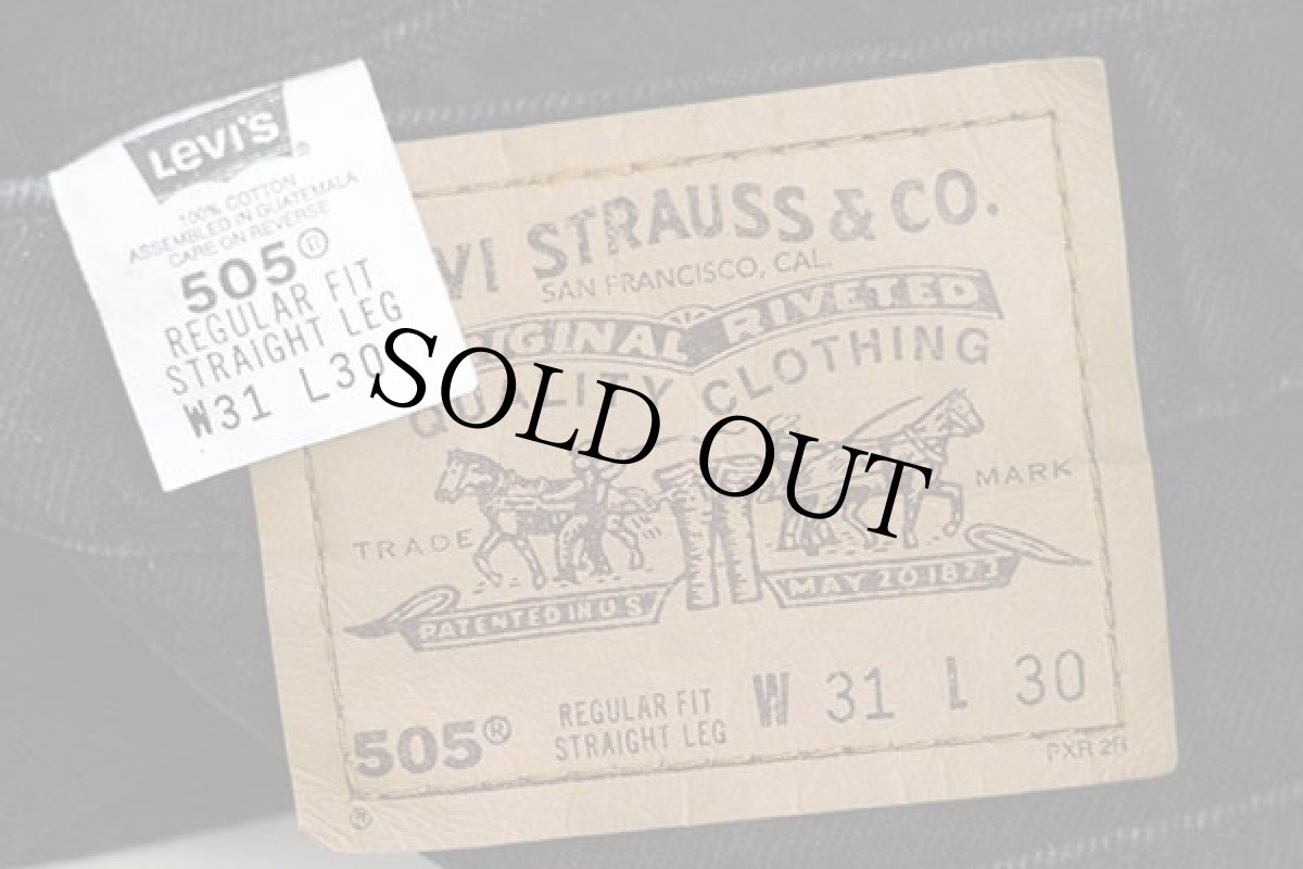 画像6: 90s Levi'sリーバイス 505 ブラック デニムパンツ w31 L30★61 (6)