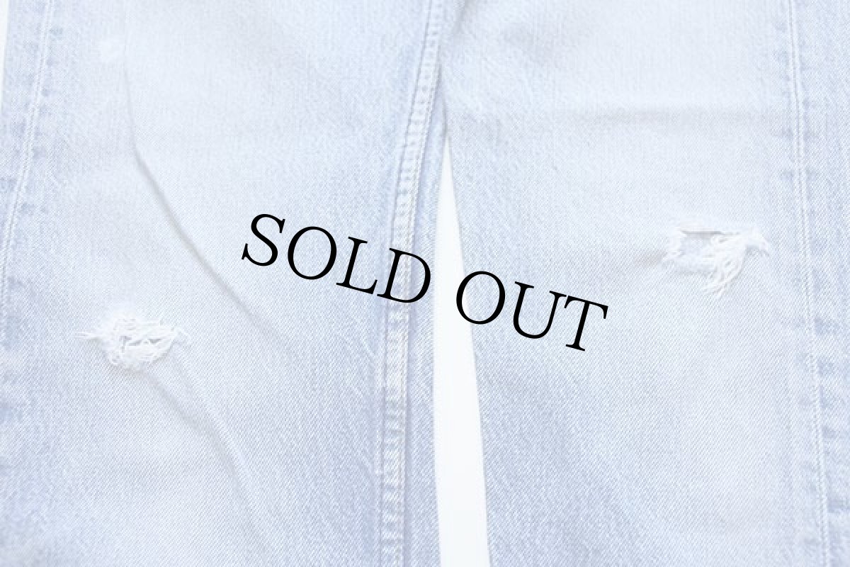 画像9: 80s USA製 Levi'sリーバイス 501 ダメージ デニムパンツ w30★86 (9)