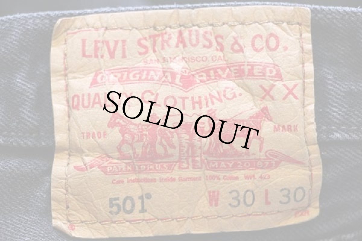 画像6: 00s Levi'sリーバイス 501 ブラック デニムパンツ w30 (6)