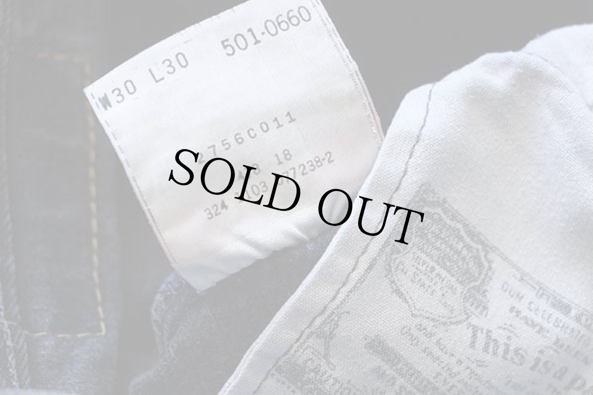 画像7: 00s Levi'sリーバイス 501 ブラック デニムパンツ w30 (7)