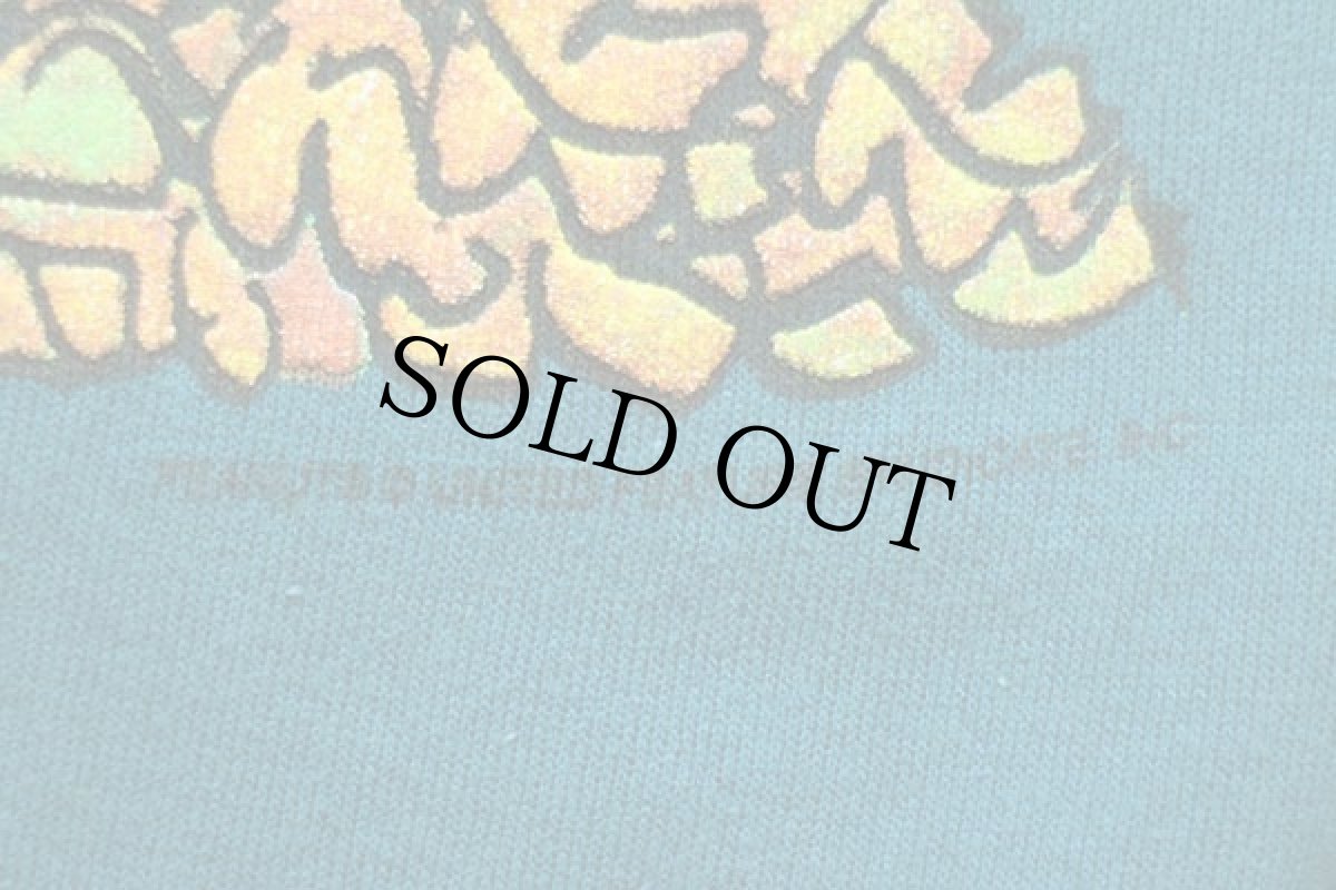 画像5: 90s PEANUTS スヌーピー ウッドストック レイヤードネック スウェット 青緑 XL (5)