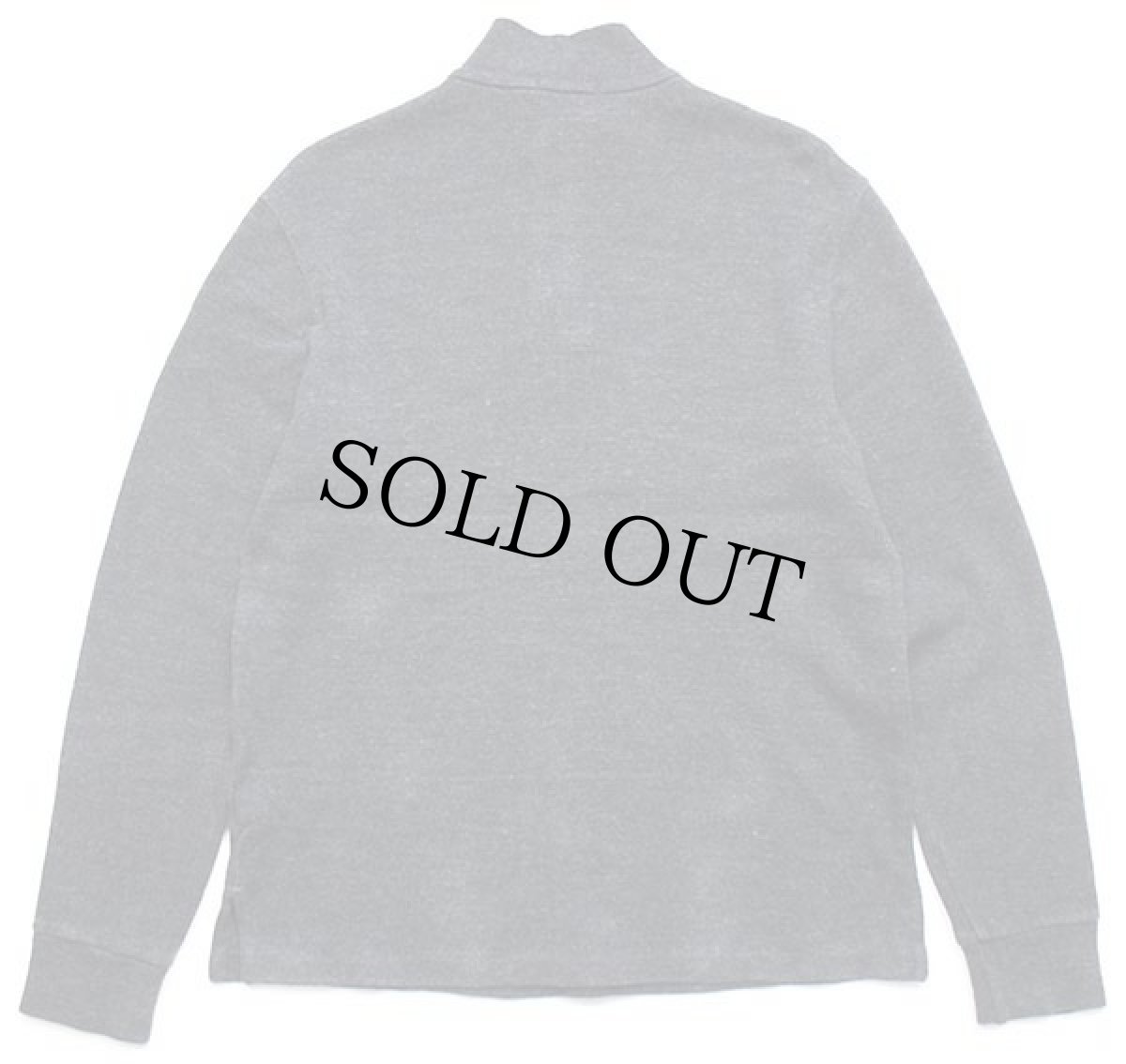 画像2: ポロ ラルフローレン ワンポイント ハイネック ハーフジップ コットン ニット スウェット 杢チャコールグレー M (2)