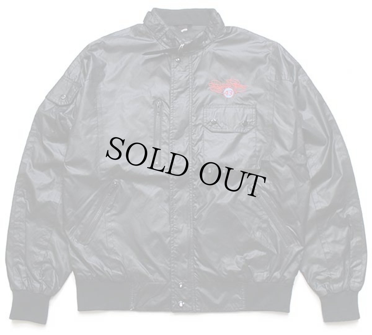 画像2: 90s NASCAR Richard Petty 43 刺繍 ナイロン レーシングジャケット 黒 L (2)