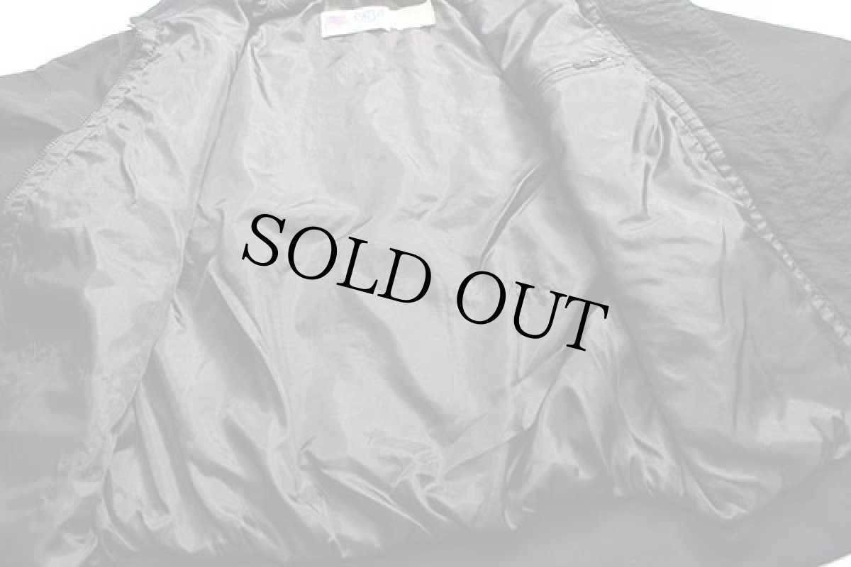 画像6: 90s USA製 Miller HIGH LIFE RACING TEAM チェッカーフラッグ 刺繍 ナイロンジャケット 黒 M (6)