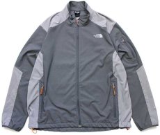 画像1: 00s THE NORTH FACEノースフェイス APEX ツートン 切り替え ストレッチ ソフトシェルジャケット グレー XXL★特大 (1)