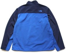 画像2: THE NORTH FACEノースフェイス WINDWALL ツートン 切り替え ストレッチ ソフトシェルジャケット 青×紺 XL (2)