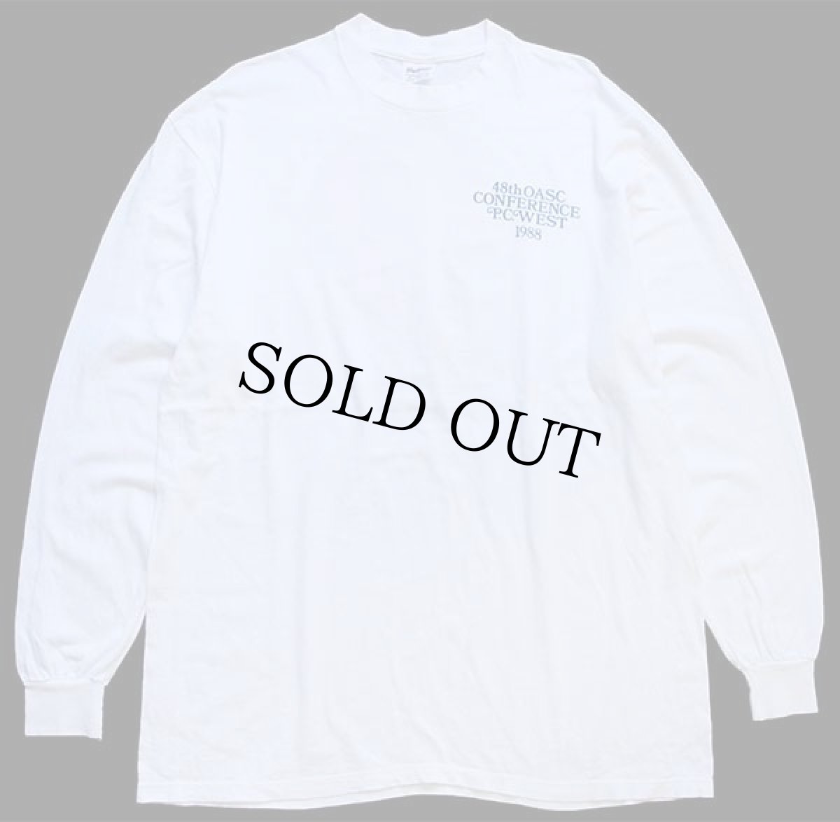 画像2: 80s USA製 48th OASC CONFERENCE P.C.WEST 1988 熱気球 コットン 長袖Tシャツ 白 XL (2)