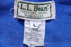 画像4: 80s USA製 L.L.Bean ヘビー コットン ラガーシャツ 青 L (4)