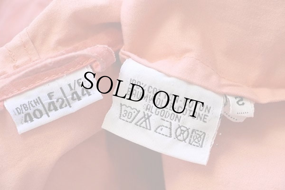 画像5: 80s UNKNOWN ワニ バックプリント パチポケ コットンポプリン ベスト パーカー 薄赤 44 (5)