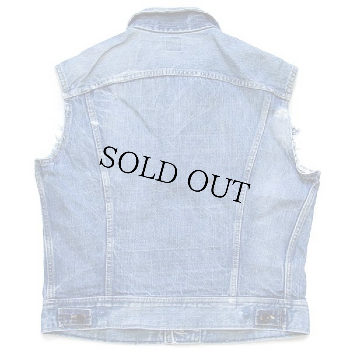 画像2: 70s USA製 Leeリー 220 カットオフ デニムベスト (2)