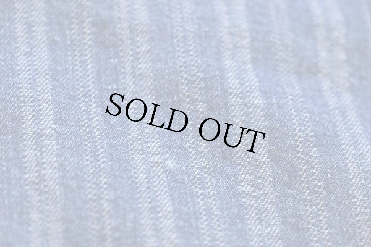 画像6: 80s Levi'sリーバイス HARDWEAR JEANS ノーカラー ランダムストライプ ショート丈 デニムベスト M★ユーロ (6)