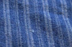 画像6: 80s Levi'sリーバイス HARDWEAR JEANS ノーカラー ランダムストライプ ショート丈 デニムベスト M★ユーロ (6)