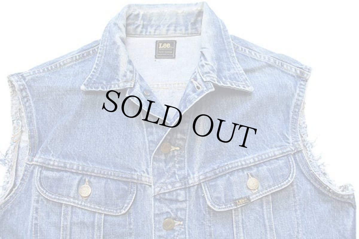 画像3: 70s USA製 Leeリー 220 カットオフ デニムベスト (3)